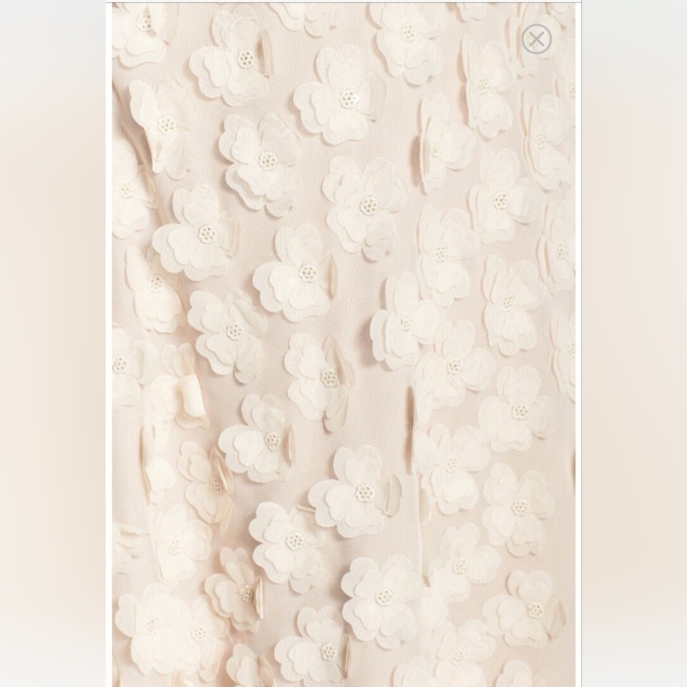 💘 Dress The Population Athena Blousson Petal Appliqué Dress - Picture 3 of 6